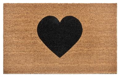 HANSE Home Fußmatte "Mix Mats Kokos Heart, Türmatte" rechteckig 15 mm Höhe günstig online kaufen