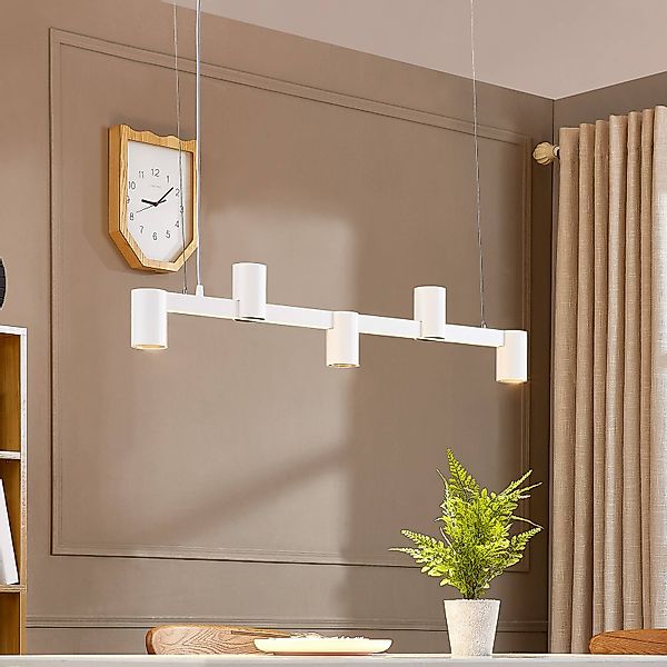 Arcchio Hängeleuchte Brinja, weiß, Länge 90 cm, 5-flg., GU10 günstig online kaufen