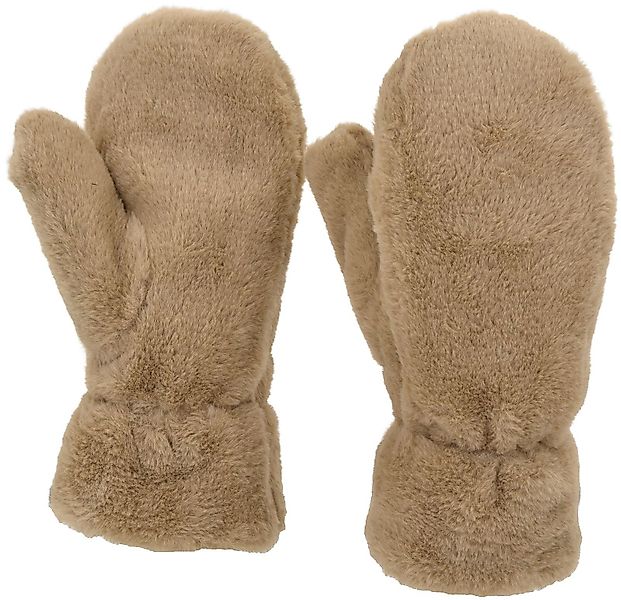 styleBREAKER Fäustlinge Fäustlinge aus Kunstfell Einfarbig günstig online kaufen