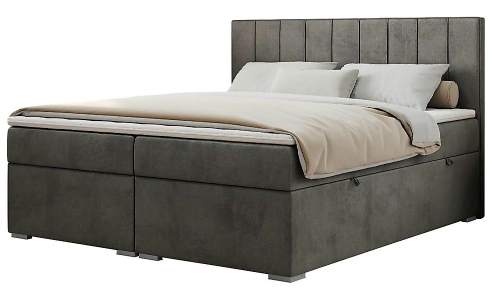 Boxbett mit Bettkasten Ally ¦ grau ¦ Maße (cm): B: 200 H: 118 Betten > Pols günstig online kaufen