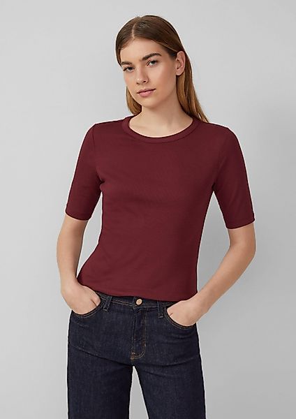 s.Oliver Kurzarmshirt T-Shirt Ripp-Shirt im Slim günstig online kaufen