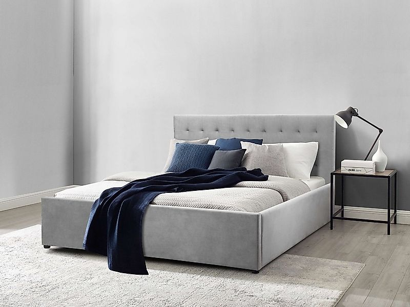 OTTO home Polsterbett Hamar, Knopfsteppung im Kopfteil, bis 250 KG belastba günstig online kaufen