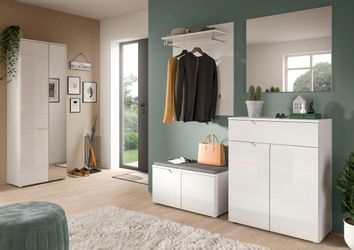 INOSIGN Sitzbank "CAPRI, Breite 80 cm, 2 Türen mit eingefasster Griffmulde, günstig online kaufen