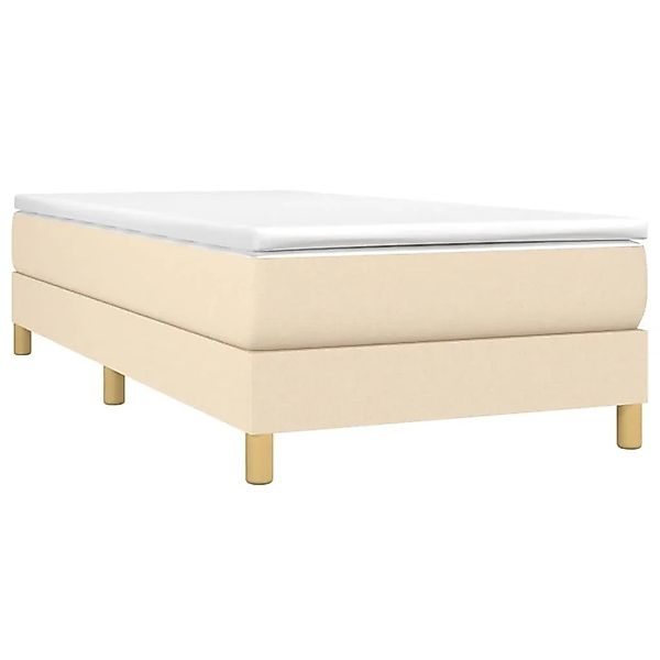 vidaXL Boxspringbett mit Matratze Creme 90x200 cm Stoff 3144148 günstig online kaufen
