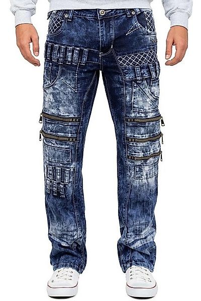 Kosmo Lupo 5-Pocket-Jeans Auffällige Herren Hose BA-KM8006 Blau W30/L32 (1- günstig online kaufen