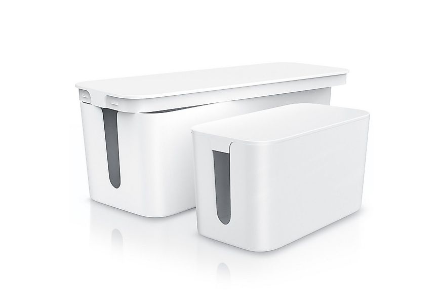 BEARWARE Kabelbox Kabelboxen aus Kunststoff mit Gummifüßen, 2 Größen, Kabel günstig online kaufen