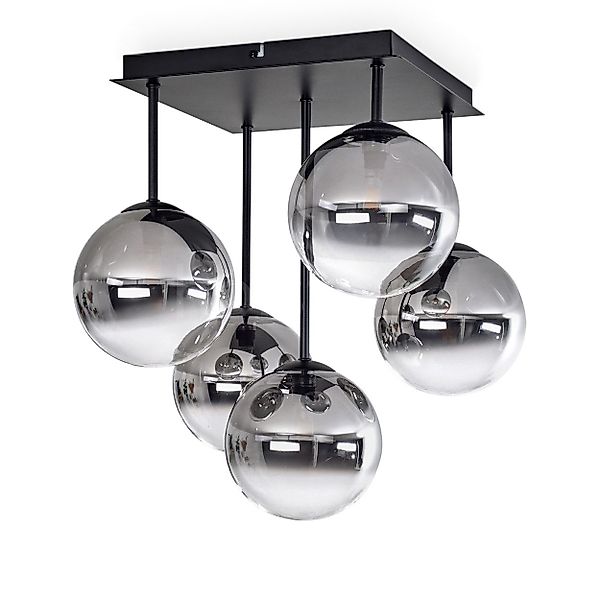 hofstein Deckenleuchte Deckenlampe aus Metall/Glas in günstig online kaufen