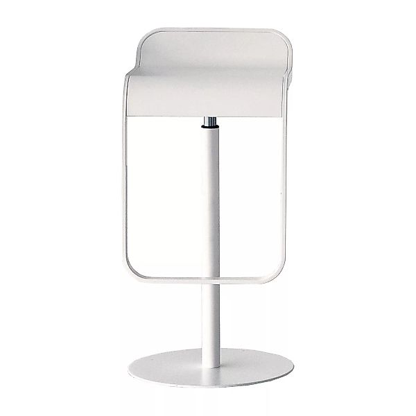 la palma - LEM S80 Barhocker Gestell Weiß 74-87cm - weiß/Sitzschale Laminat günstig online kaufen