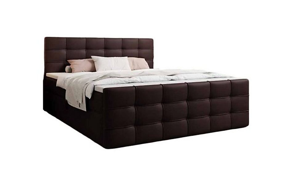 Luxusbetten24 Boxspringbett Luxor Kunstleder, mit Stauraum günstig online kaufen