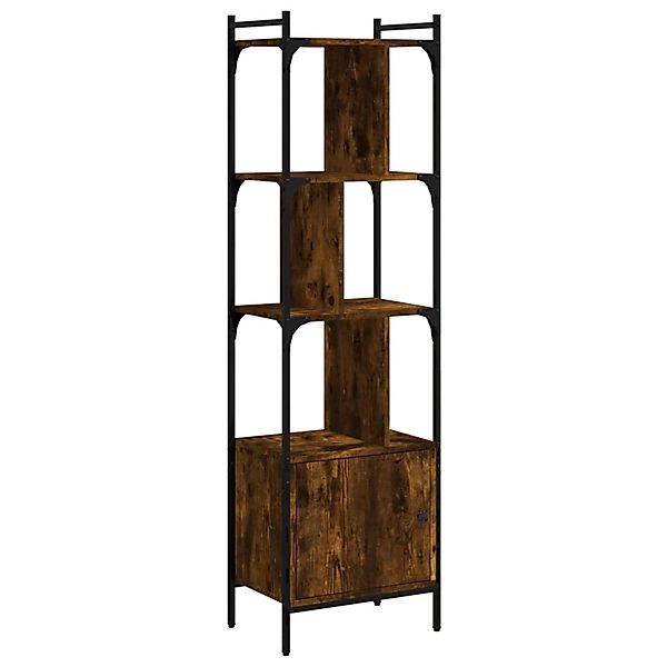 VidaXL Bücherregal mit Tür Räuchereiche 44,5x30x154,5 cm Holzwerkstoff günstig online kaufen