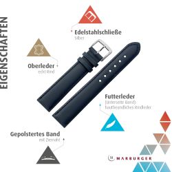 MARBURGER Uhrenarmband 22mm Leder günstig online kaufen