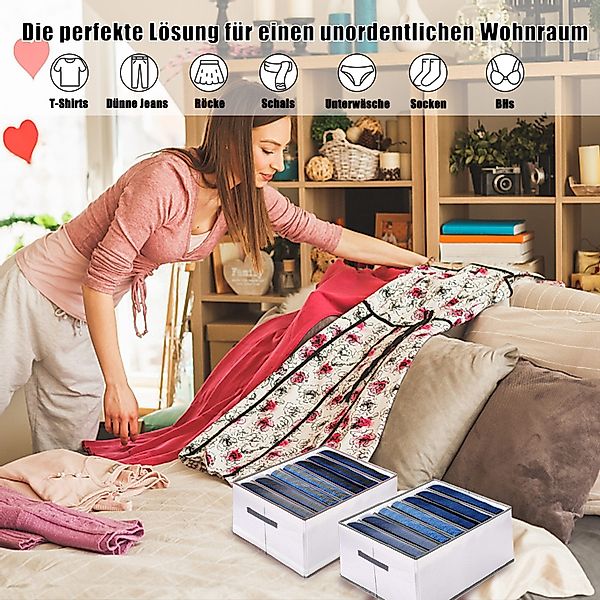 CALIYO Aufbewahrungsbox Kleiderschrank-Organizer 4-Tlg, Aufbewahrungsbox 7 günstig online kaufen