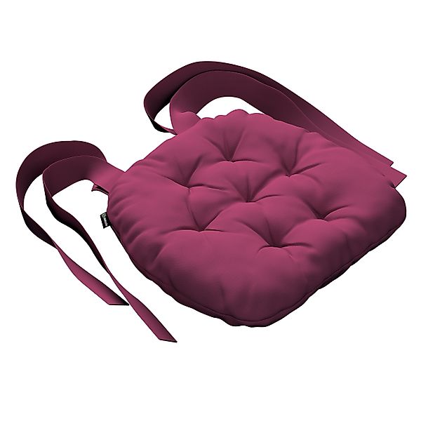Stuhlkissen Martin mit Schleifen, pflaume , 40 x 37 x 8 cm, Cotton Panama ( günstig online kaufen