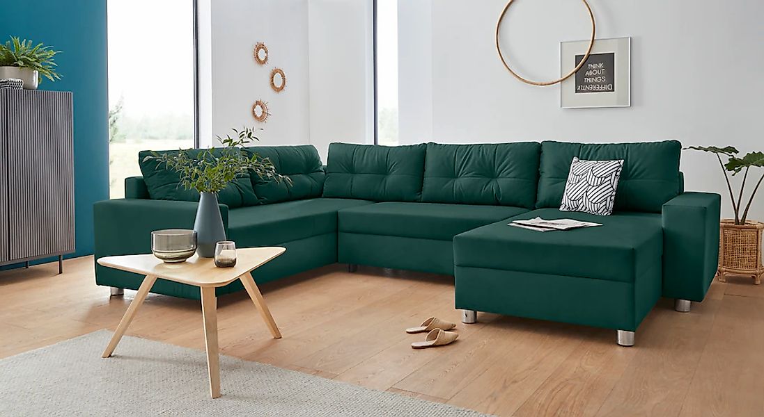 COLLECTION AB Wohnlandschaft "Paris U-Form" inklusive Federkern, wahlweise günstig online kaufen