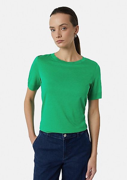 comma Kurzarmshirt T-Shirt Strickjersey-Shirt im Slim Fit mit Rippblende günstig online kaufen