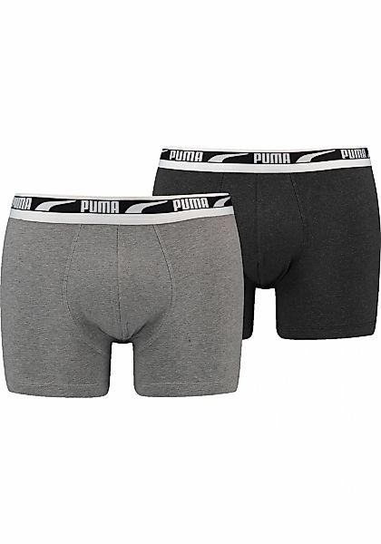 PUMA Boxershorts "MEN MULTI LOGO BOXER 2P", Komfortbund günstig online kaufen
