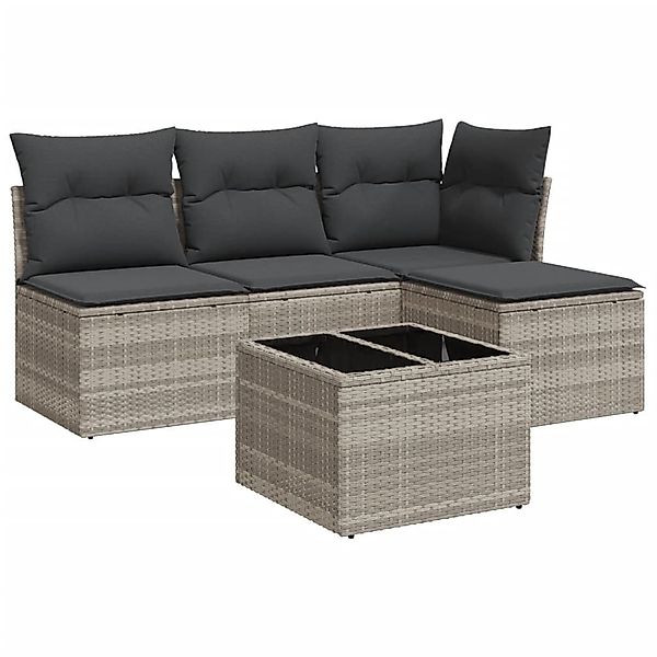 vidaXL Gartenlounge-Set 5-tlg. Garten-Sofagarnitur mit Kissen günstig online kaufen