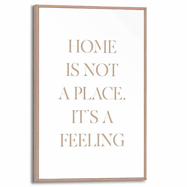 Reinders Poster "Feeling Home", Wohnzimmer - Gold - MDF - Sprüche - 20x30 c günstig online kaufen