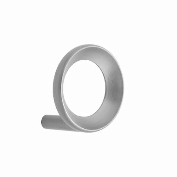 Wandhaken Loop Small grau silber metall / Ø 4,4 cm - Metall - Normann Copen günstig online kaufen
