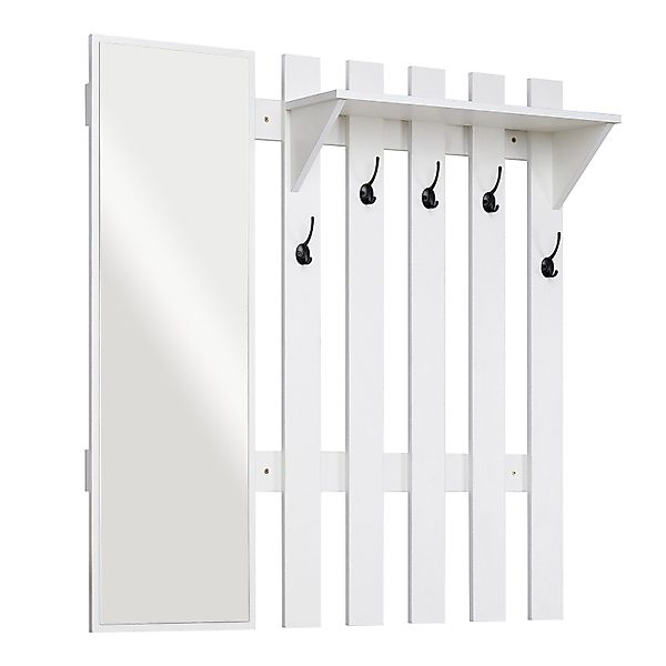 Mondeer Garderobenpaneel Garderobe mit Spiegel, Wandhalter günstig online kaufen