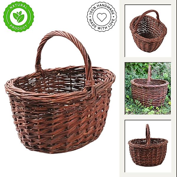 nm_trade Weidenkorb Weidenkorb Einkaufskorb Pilzkorb Natural günstig online kaufen