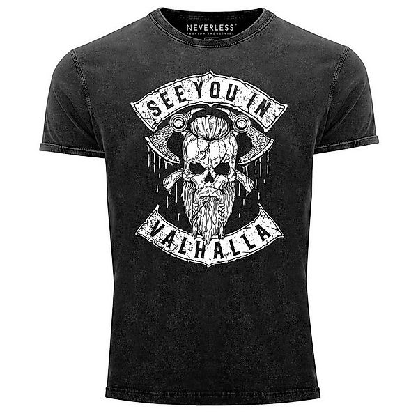 Neverless Print-Shirt Herren Vintage Shirt See günstig online kaufen