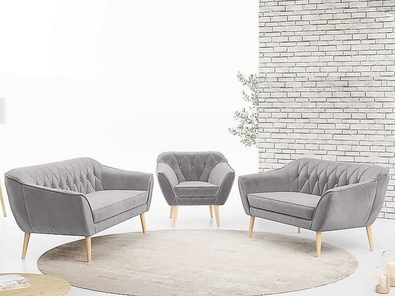 MKS MÖBEL Sofa PIRS 3 2 1, Set, Zwei Sofas, T30-Schaum, Moderne Sofa Set, S günstig online kaufen