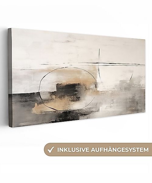 OneMillionCanvasses® Leinwandbild Panorama Kunst - Abstrakt - Grau - Indust günstig online kaufen