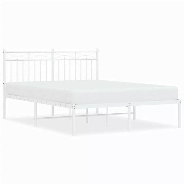 vidaXL Bettgestell mit Kopfteil Metall Schwarz 140x200 cm Modell 171908230 günstig online kaufen