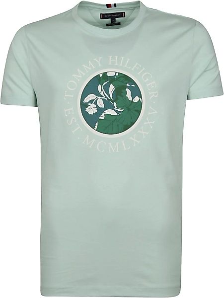 Tommy Hilfiger T-shirt Hellgrün Logo  - Größe XL günstig online kaufen