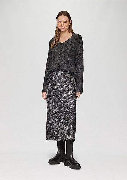 s.Oliver Midirock Rock Ausgestellter Satinrock mit Elastiktape günstig online kaufen