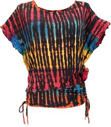 Guru-Shop T-Shirt Batikshirt mit Fledermausärmeln, lockeres.. günstig online kaufen