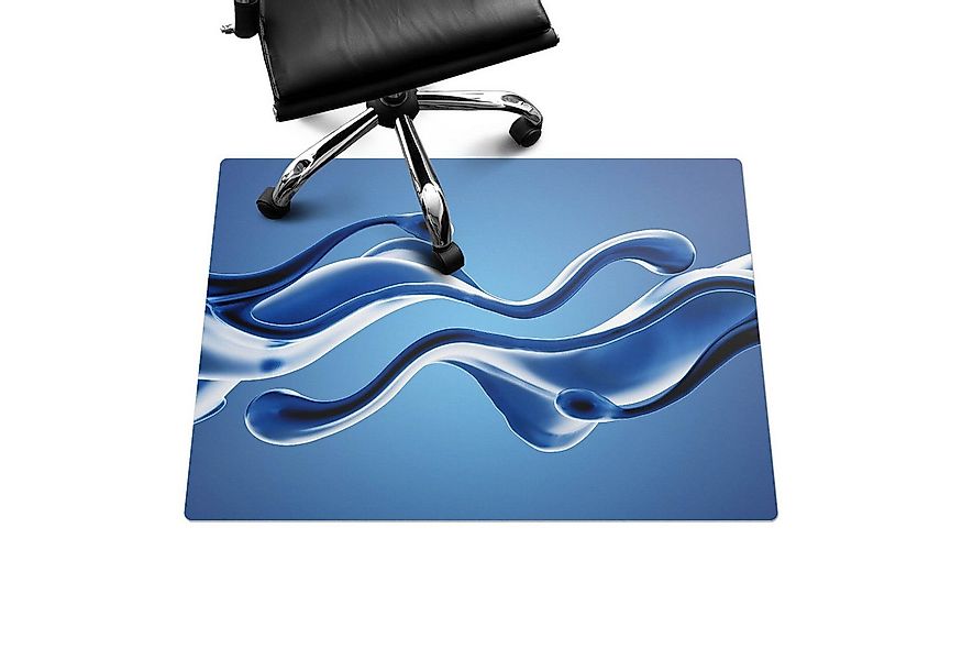Tulup Bodenschutzmatte Bürostuhl Unterlage Abstrakte Wellen Bodenschutzmatt günstig online kaufen