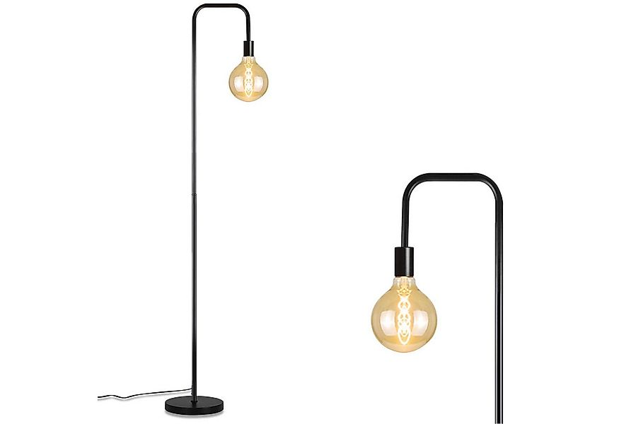 ZMH Stehlampe Schwarz Retro Industrial Lampe Vintage mit Fußschalter E27, o günstig online kaufen