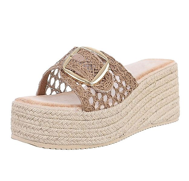 Ital-Design Damen Wedge-Sandalen mit gewebtem Obermaterial für Sommer Spaß günstig online kaufen