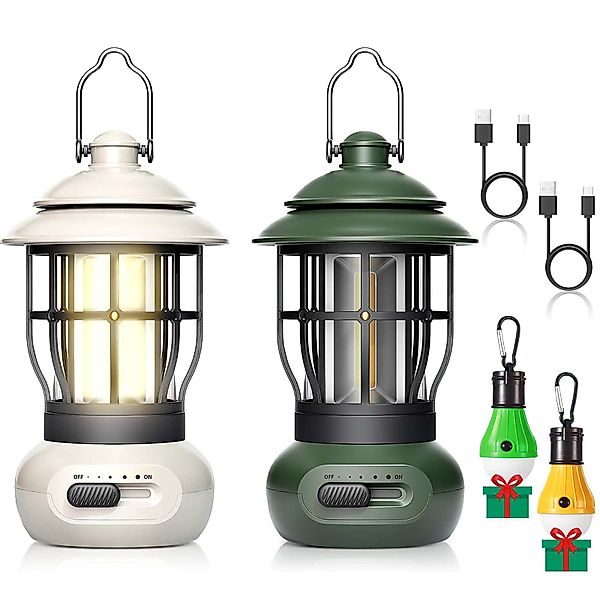 RWEUOQ LED Laterne LED Laterne,Campingleuchten*2 wiederaufladbare günstig online kaufen