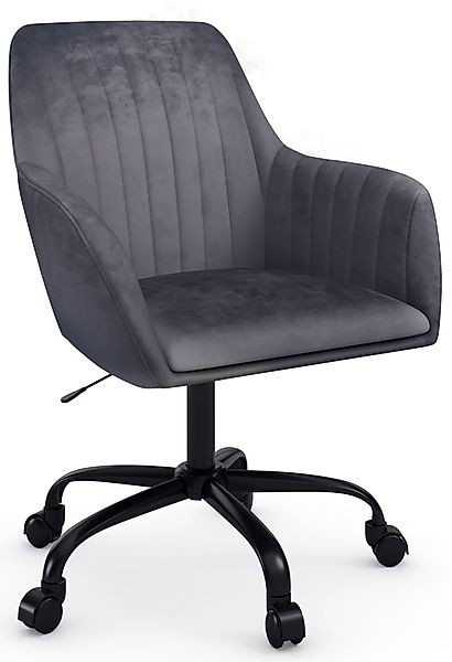 INOSIGN Bürostuhl »Perry2«, Veloursstoff, eleganter Samtstuhl, schwarzes Dr günstig online kaufen
