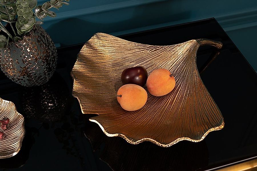 riess-ambiente Dekoschale GINKGO 42cm gold (Einzelartikel, 1 St), Wohnzimme günstig online kaufen