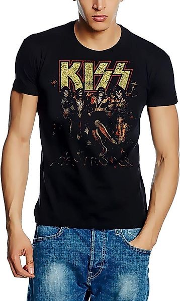 coole-fun-t-shirts Print-Shirt KISS T-Shirt Bandshirt Skull-Line günstig online kaufen
