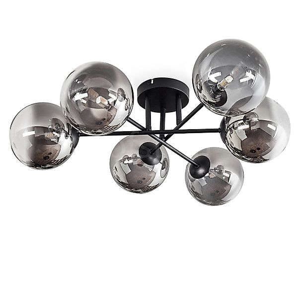 hofstein Deckenleuchte Deckenlampe aus Metall/Glas in günstig online kaufen