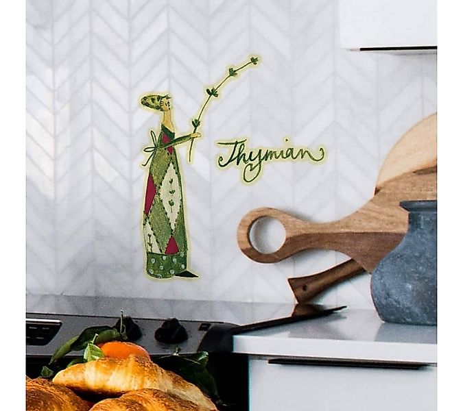 K&L Wall Art Wandtattoo Wandtattoo Leffler Märchen Kräuter Fee Küche Kräute günstig online kaufen