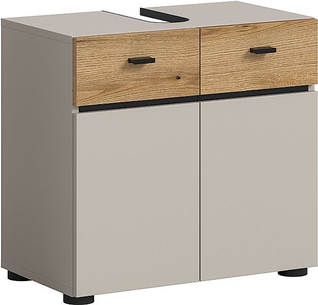 welltime Waschbeckenunterschrank VANN, Breite 60cm, 2 Türen, 2 Fächer, mit günstig online kaufen