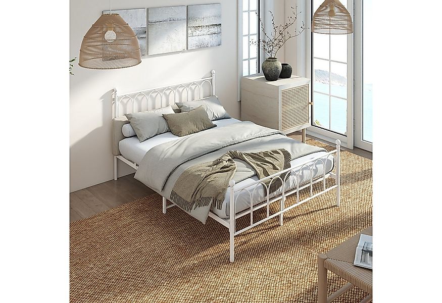 REDOM Metallbett Einzelbett Jugendzimmer mit Lattenrost ohne Martatze (140x günstig online kaufen