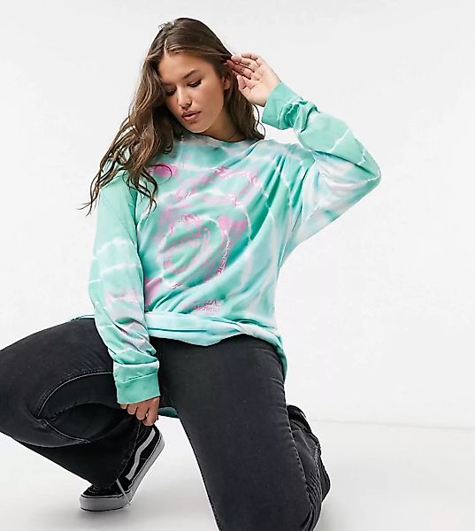 New Girl Order Curve – Oversize-T-Shirt mit Drachenprint und Batikmuster, K günstig online kaufen