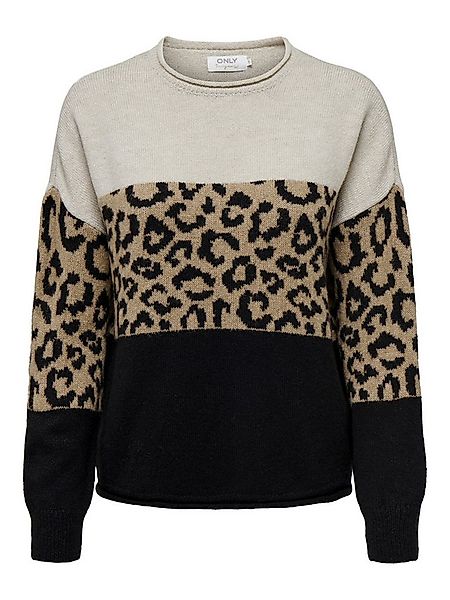 ONLY Strickpullover Tiermuster Strickmode mit Stil (1-tlg) ONLJADE ANIMAL L günstig online kaufen