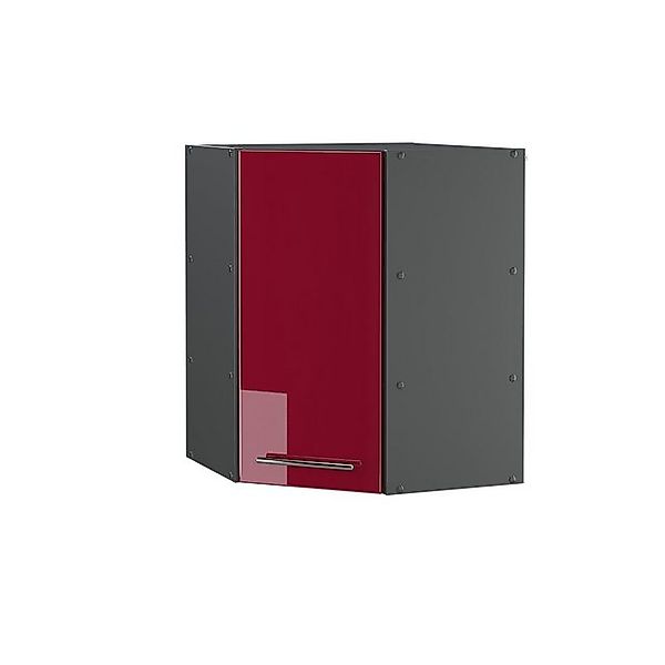Vicco Eckhängeschrank Fame-Line Küchen-Eckschrank Bordeaux Hochglanz/Anthra günstig online kaufen