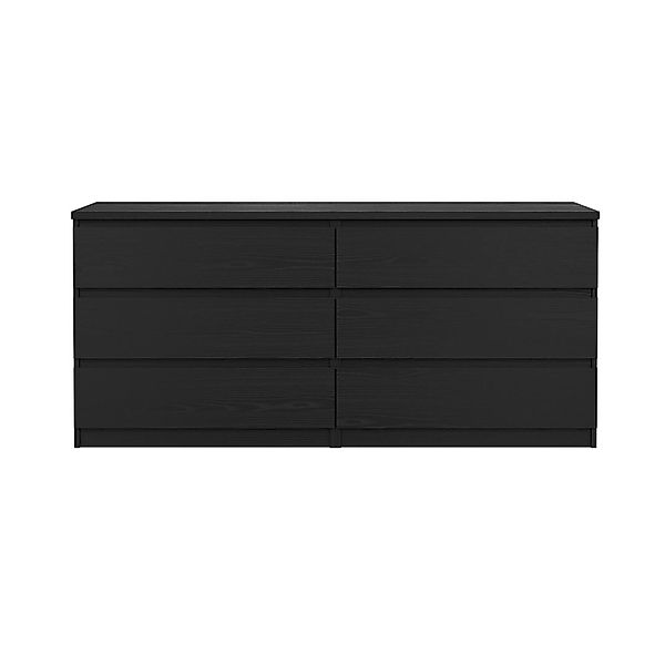 ebuy24 Naia Kommode 6 Schubladen Schwarze Struktur günstig online kaufen