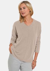 GOLDNER Strickpullover Basicpullover mit V-Ausschnitt Strickpullover günstig online kaufen