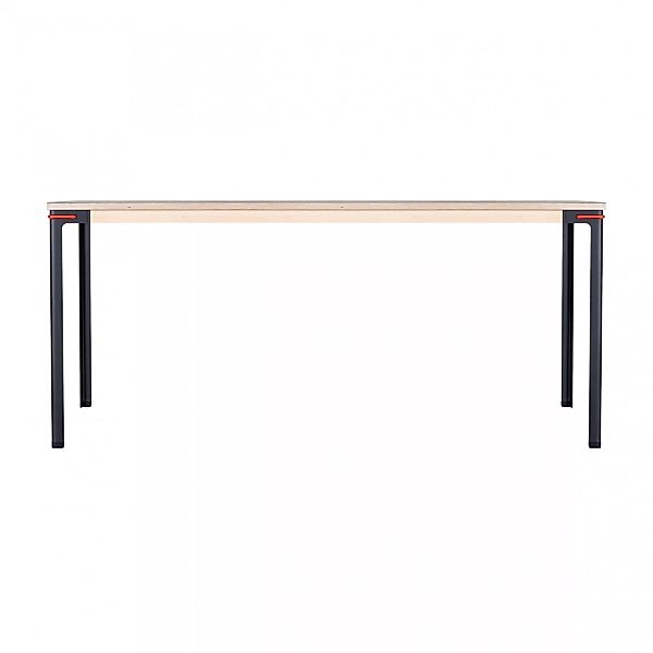 Moormann - Seiltänzer Tisch rechteckig 90x160cm - Linoleum schwarz/rotes Se günstig online kaufen