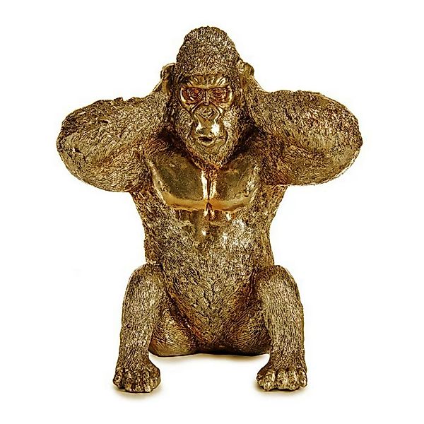 Deko-figur Gorilla Golden Harz (10 X 18 X 17 Cm) günstig online kaufen